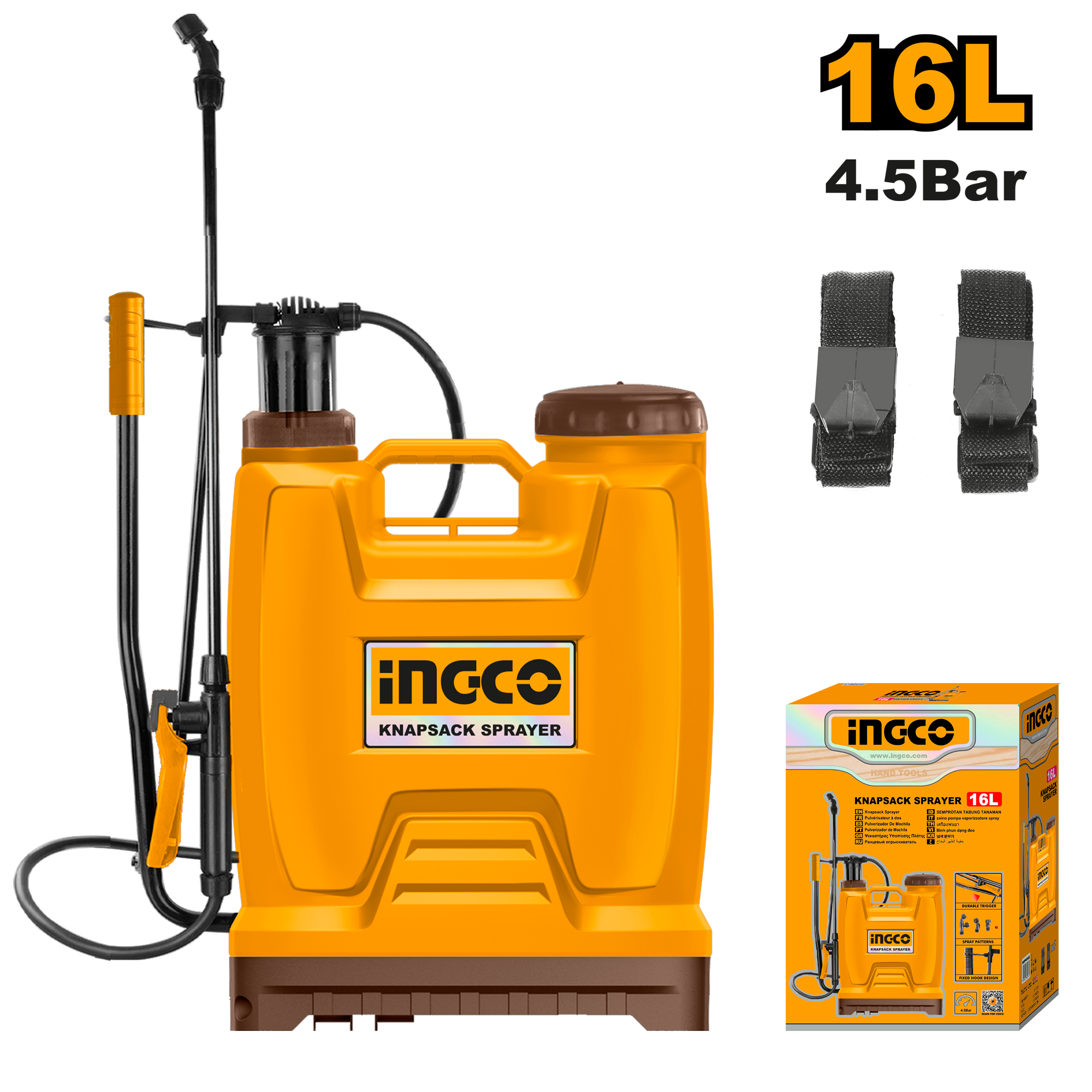 PULVÉRISATEUR PRESSION À DOS 16L - HSPP41602 / ACCESSOIRES