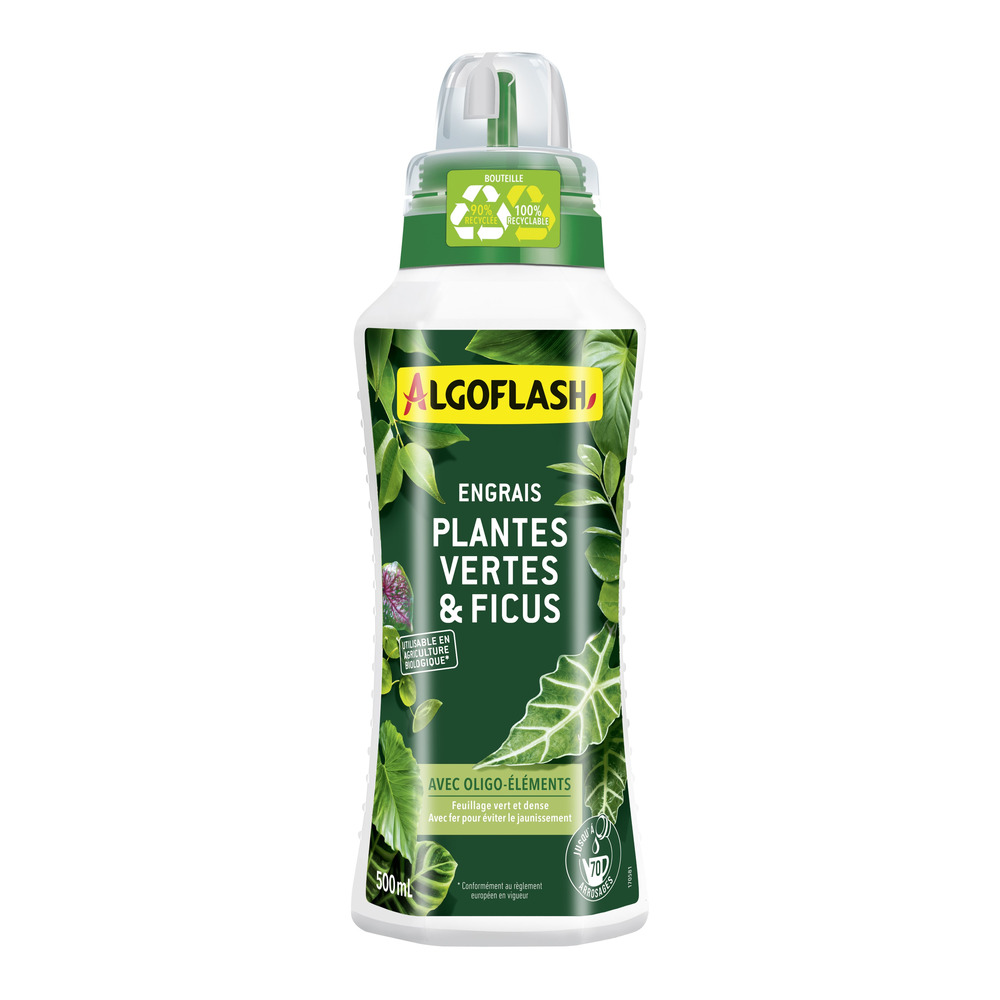 ENGRAIS ALGOFLACH PLANTE VERTE ET FICUS 500ML MJ